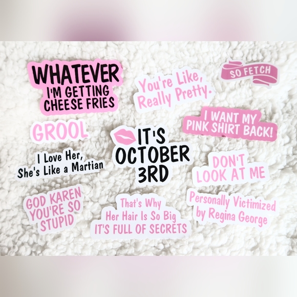 Mean Girls Mini Pack / Mean Girls Stickers / Burn Book / October 3rd / So Fetch - Picture 1 of 1